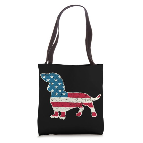 Dachshund 4Th Of July American Flag Dog Lovers Men Usa Tote Bag V ^_^ - Picture 1 of 4